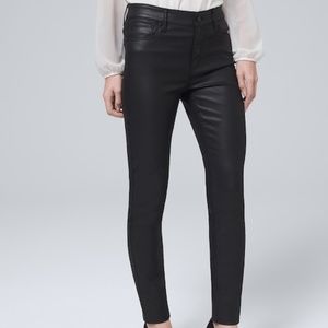 White House Black Market High Rise Skinny Coated Jeans